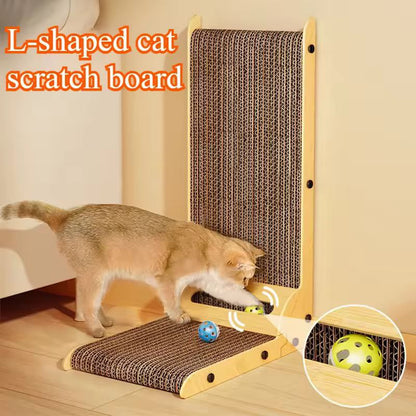 Cat Scratching Post Cat Scratching Board Wooden Wear-resistant and Scratch-resistant Post Furniture Training Grinding Claw Toys