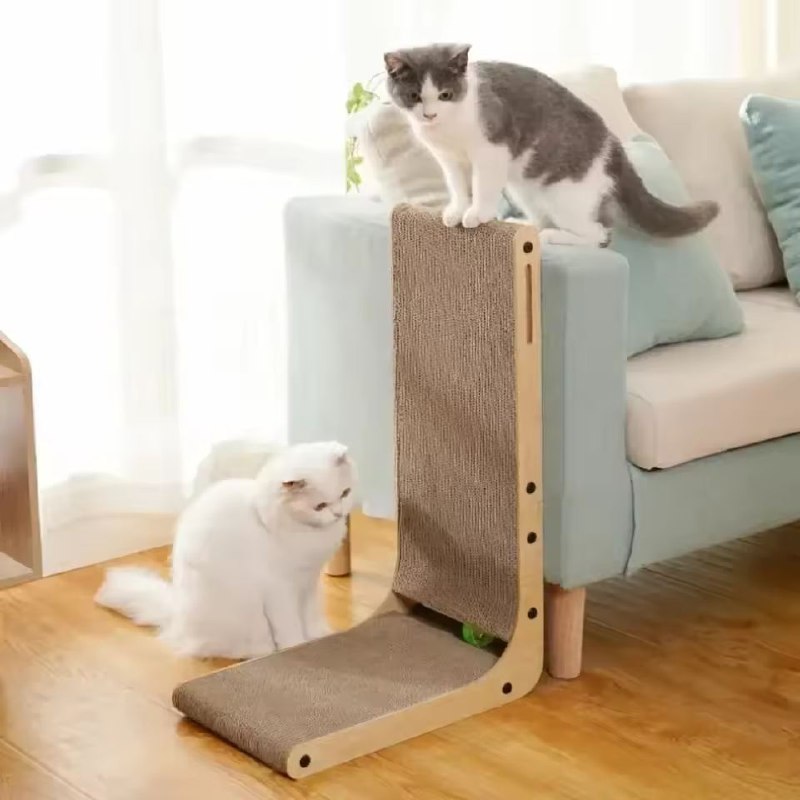 Cat Scratching Post Cat Scratching Board Wooden Wear-resistant and Scratch-resistant Post Furniture Training Grinding Claw Toys