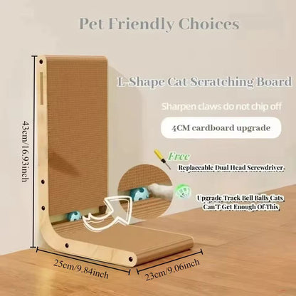 Cat Scratching Post Cat Scratching Board Wooden Wear-resistant and Scratch-resistant Post Furniture Training Grinding Claw Toys